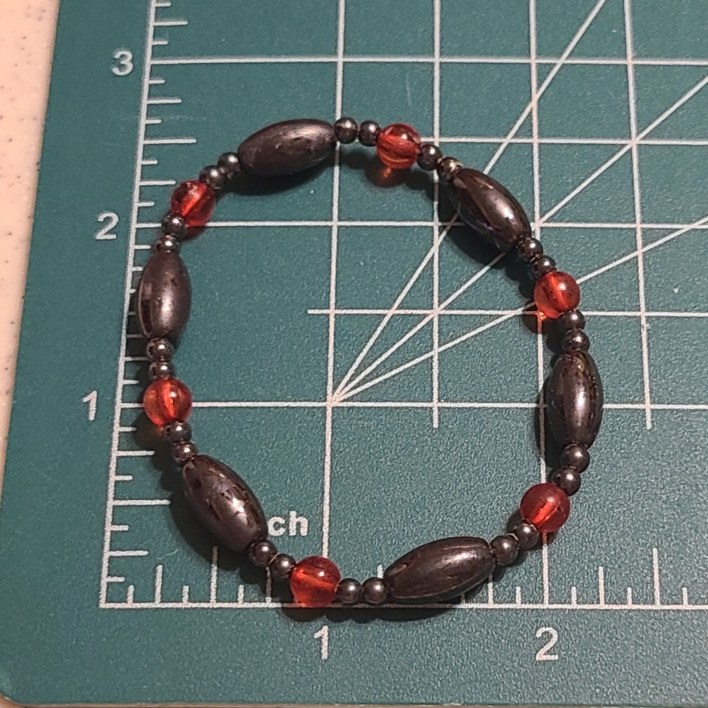 Elegant Black And Red Beaded Bracelet Healing Bracelet